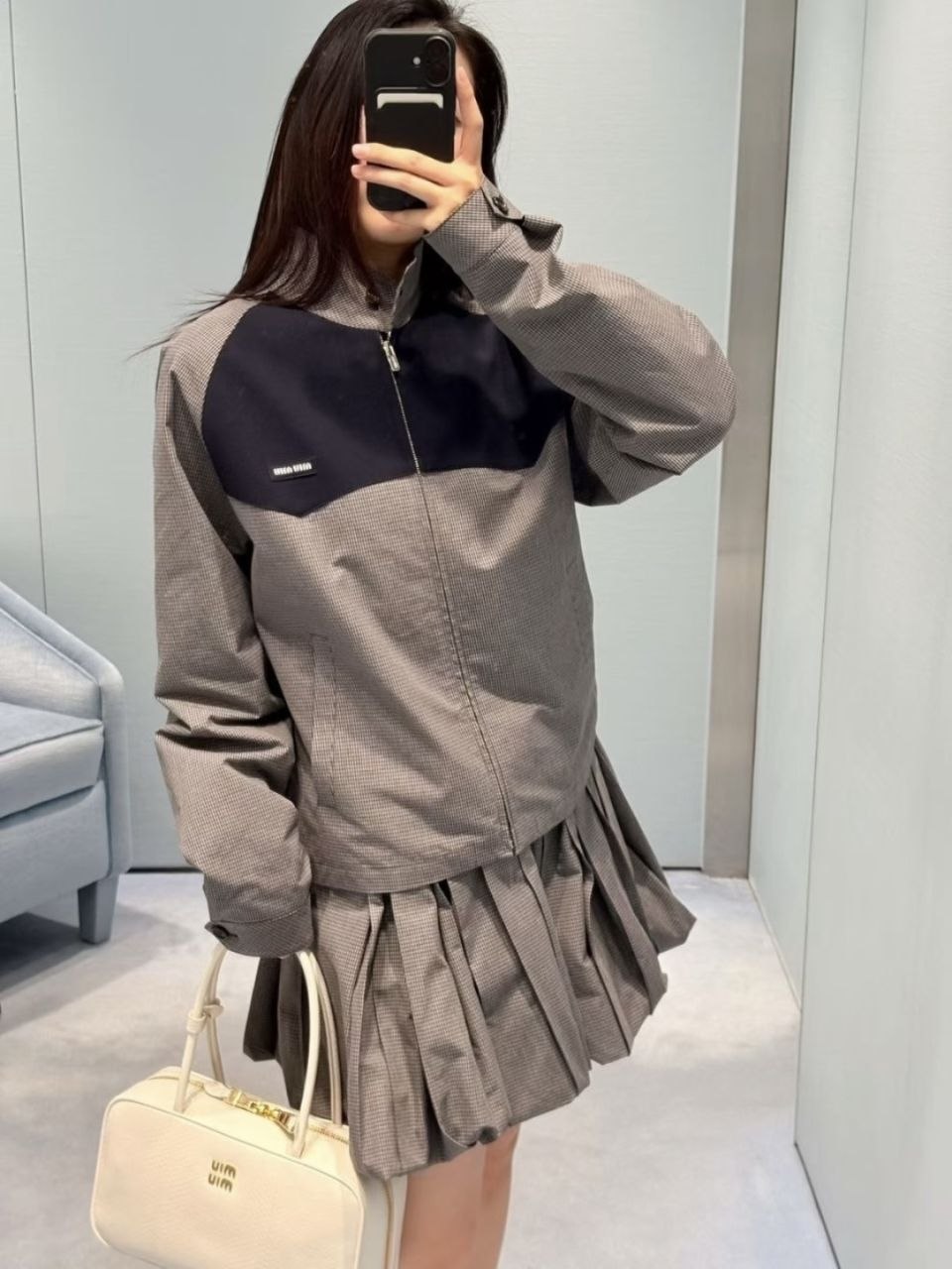 미우미우 집업 자켓 스커트