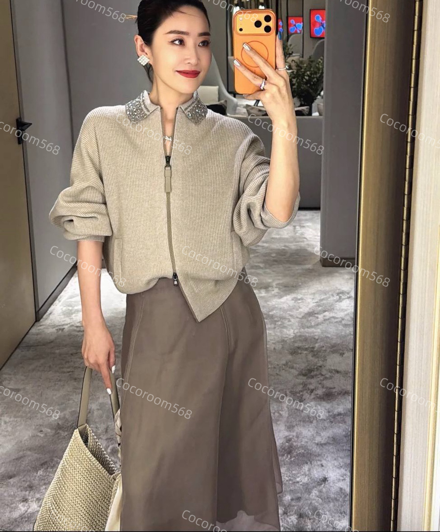 브루넬로쿠치넬리 울 집업 자켓