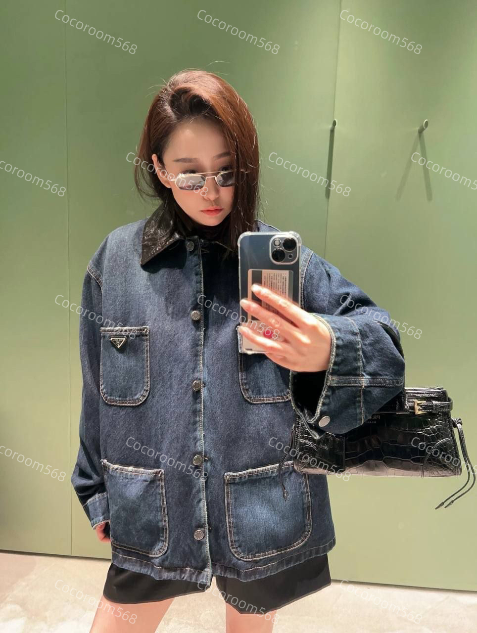 프라다 데님 자켓