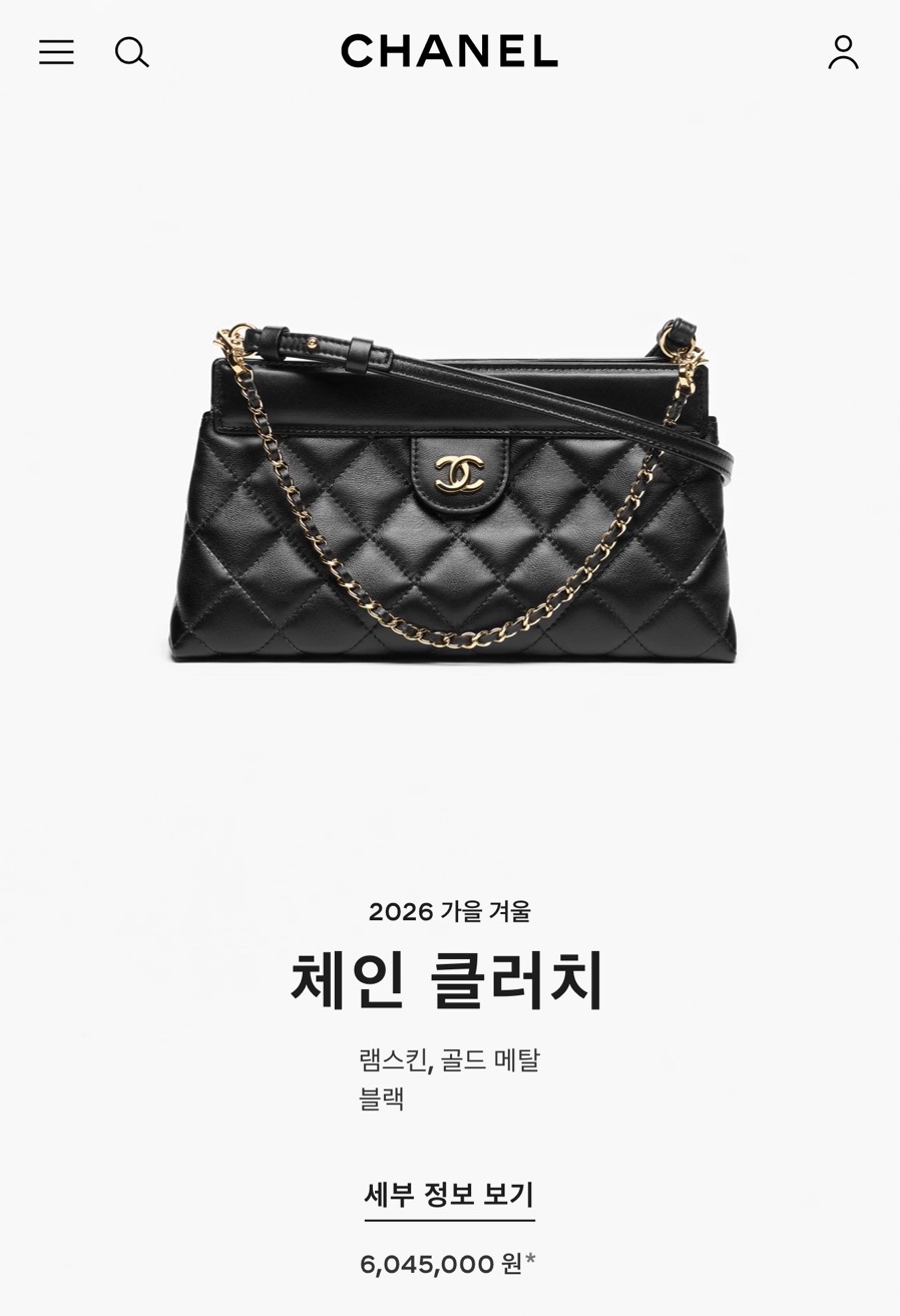샤넬 체인 클러치 숄더백