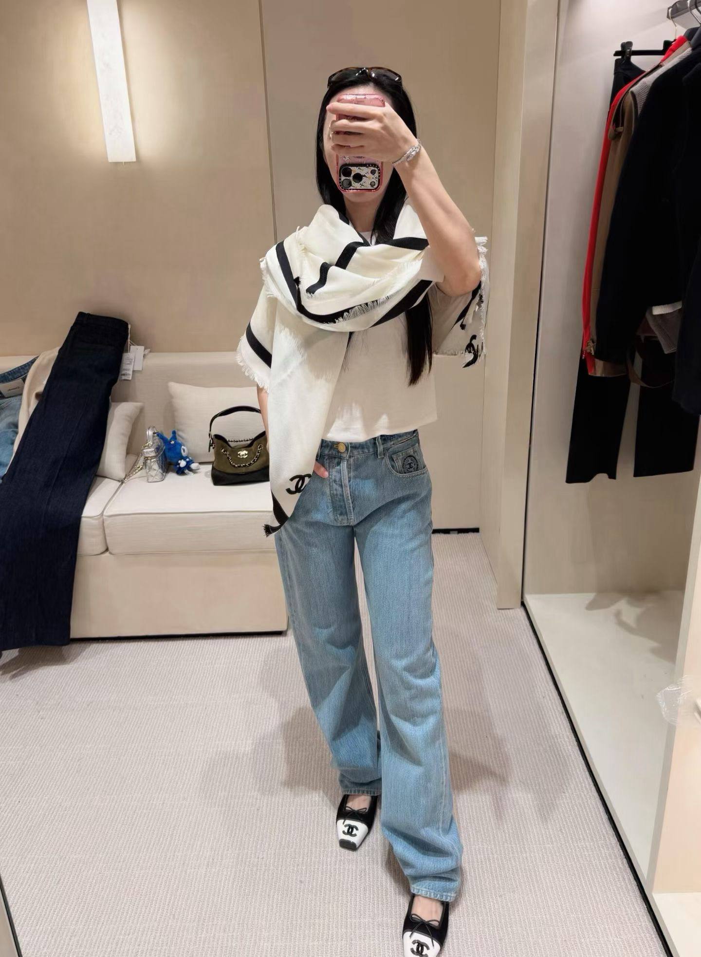 샤넬 데님 청바지