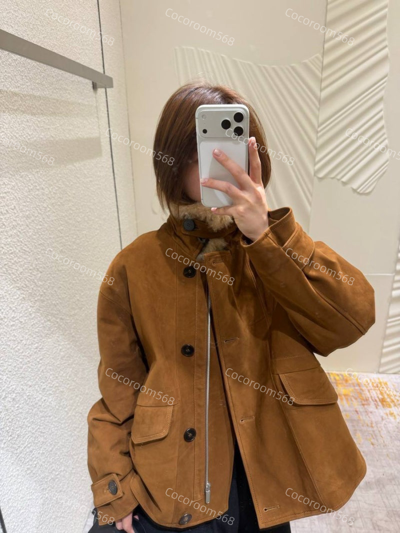 시어링 스웨이드 자켓