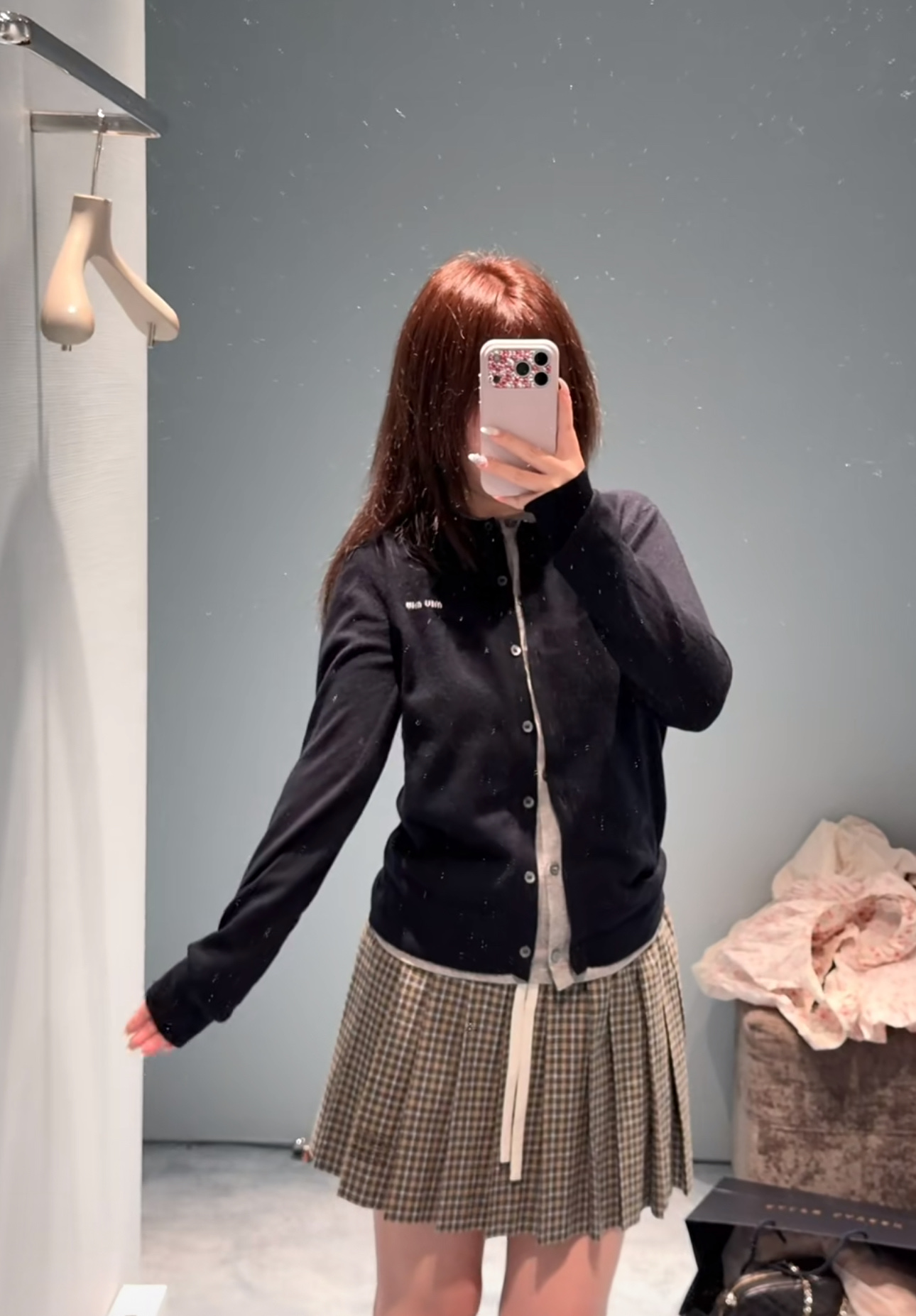 미우미우 레이어드 가디건